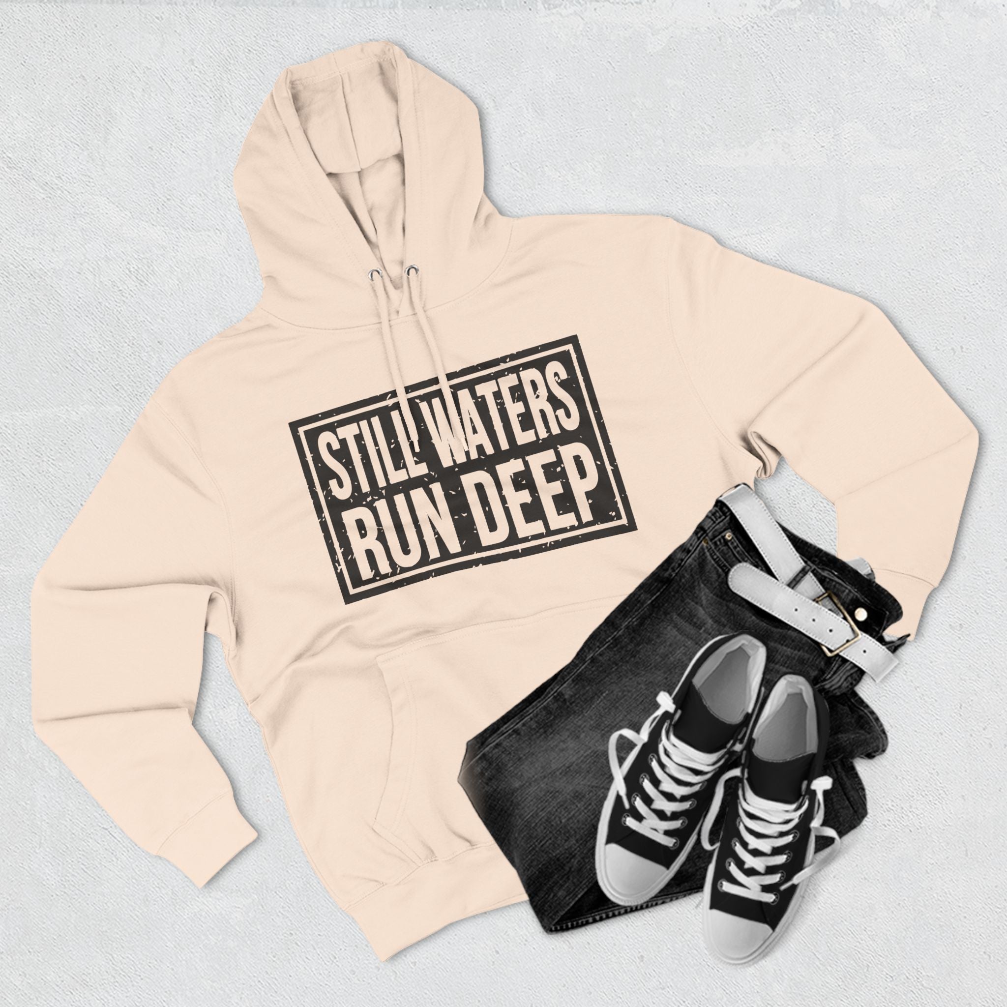Three-Panel Fleece Hoodie Printify