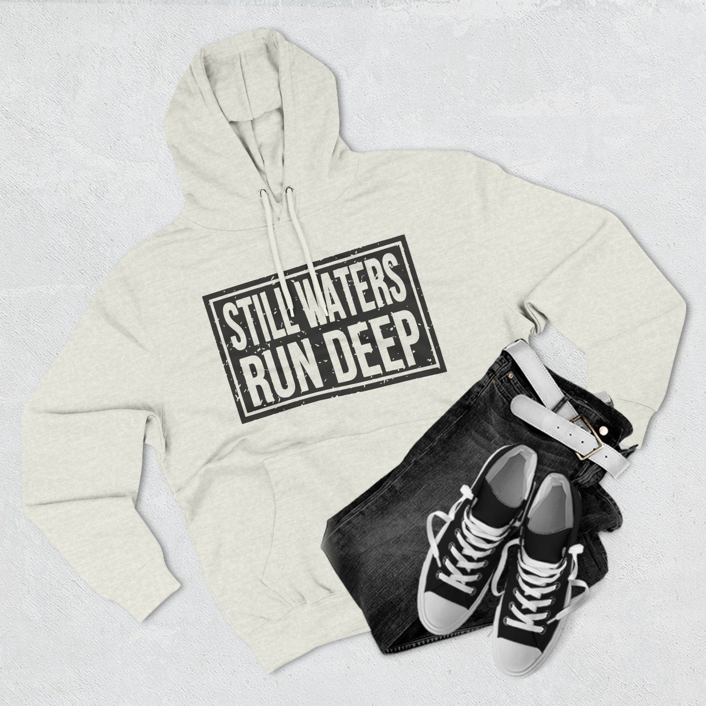 Three-Panel Fleece Hoodie Printify