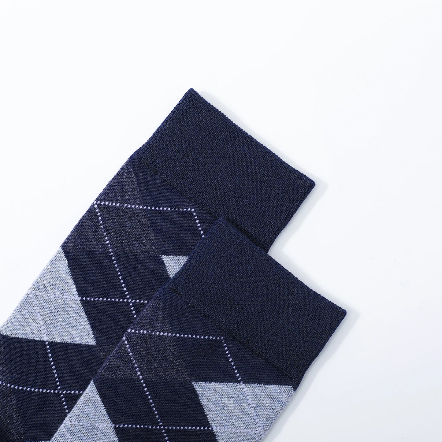 5 Pairs Mens Dress Socks Plus large Size,High Quality Combed Cotton Crew Socks,Black Cool Argyle Breathable Casual Socks for men FairBrands