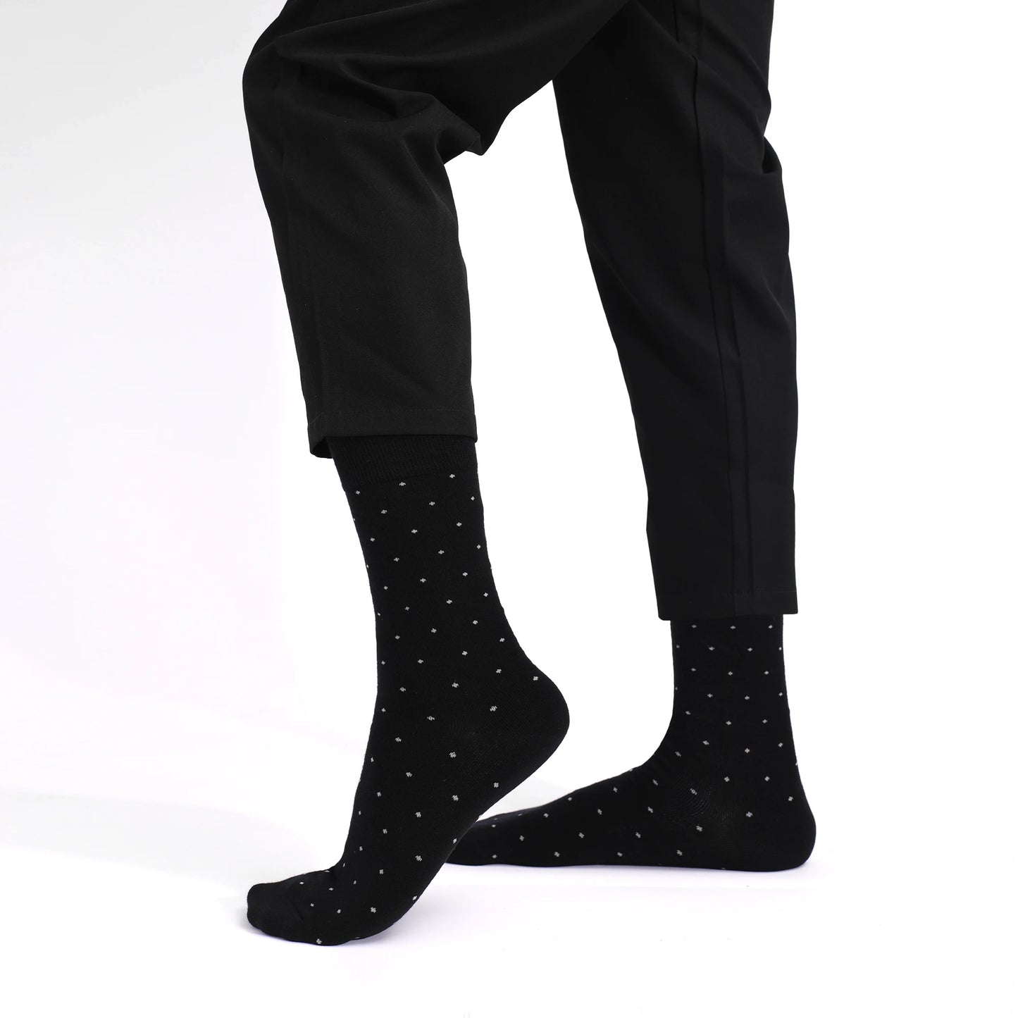 5 Pairs Mens Dress Socks stripe Plus Size,High Quality Combed Cotton Crew Socks,Black Cool Breathable Casual Socks for men FairBrands