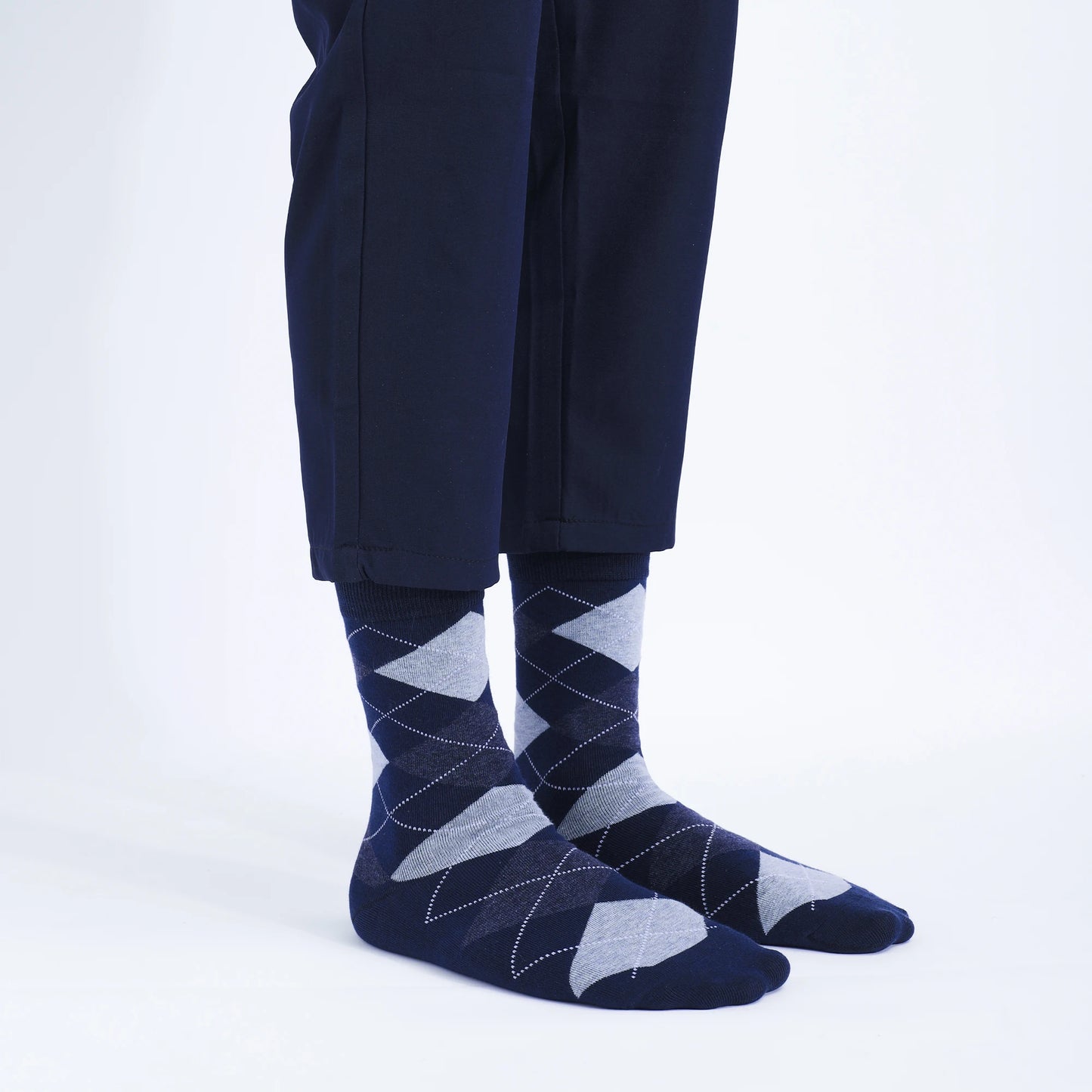 5 Pairs Mens Dress Socks Plus large Size,High Quality Combed Cotton Crew Socks,Black Cool Argyle Breathable Casual Socks for men FairBrands