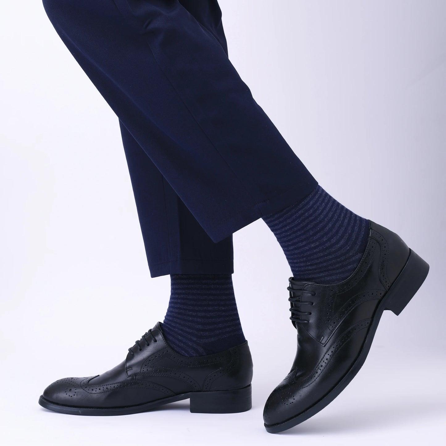 5 Pairs Mens Dress Socks stripe Plus Size,High Quality Combed Cotton Crew Socks,Black Cool Breathable Casual Socks for men FairBrands