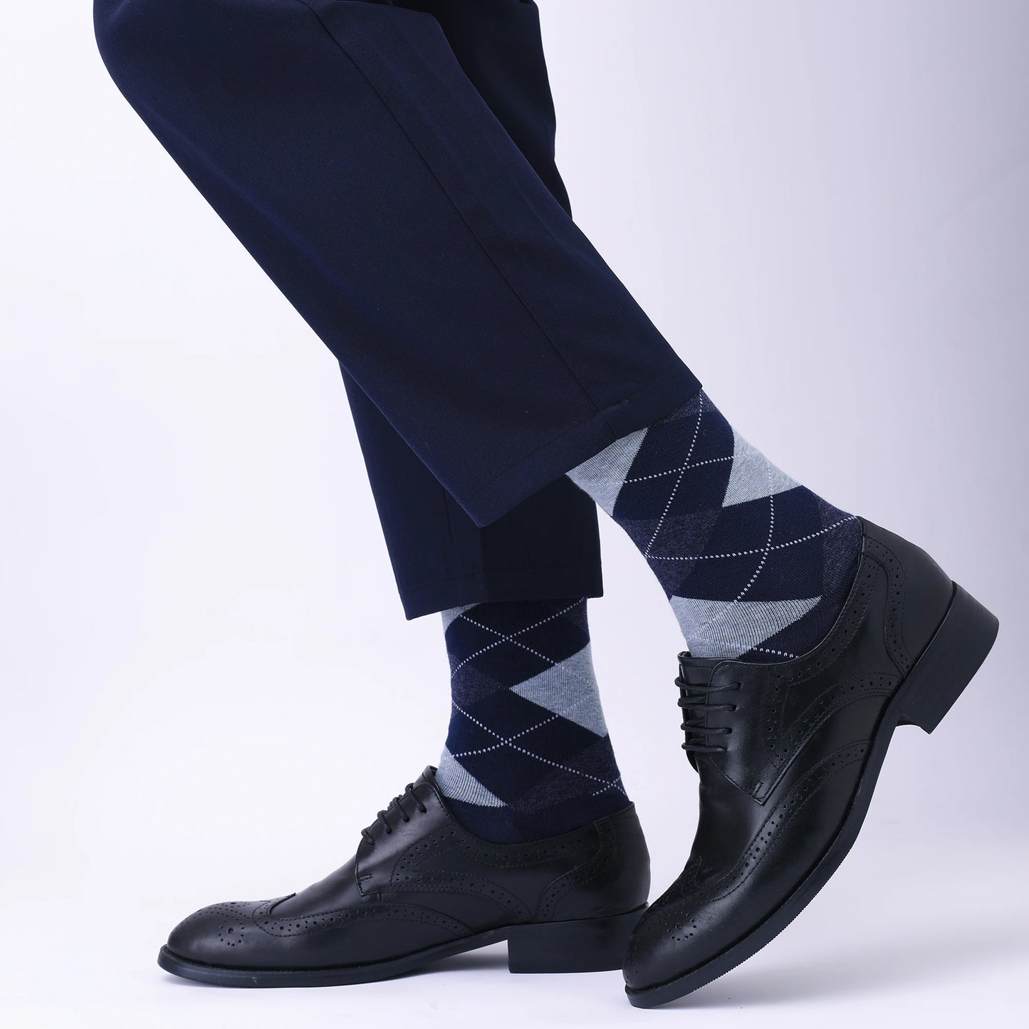 5 Pairs Mens Dress Socks stripe Plus Size,High Quality Combed Cotton Crew Socks,Black Cool Breathable Casual Socks for men FairBrands