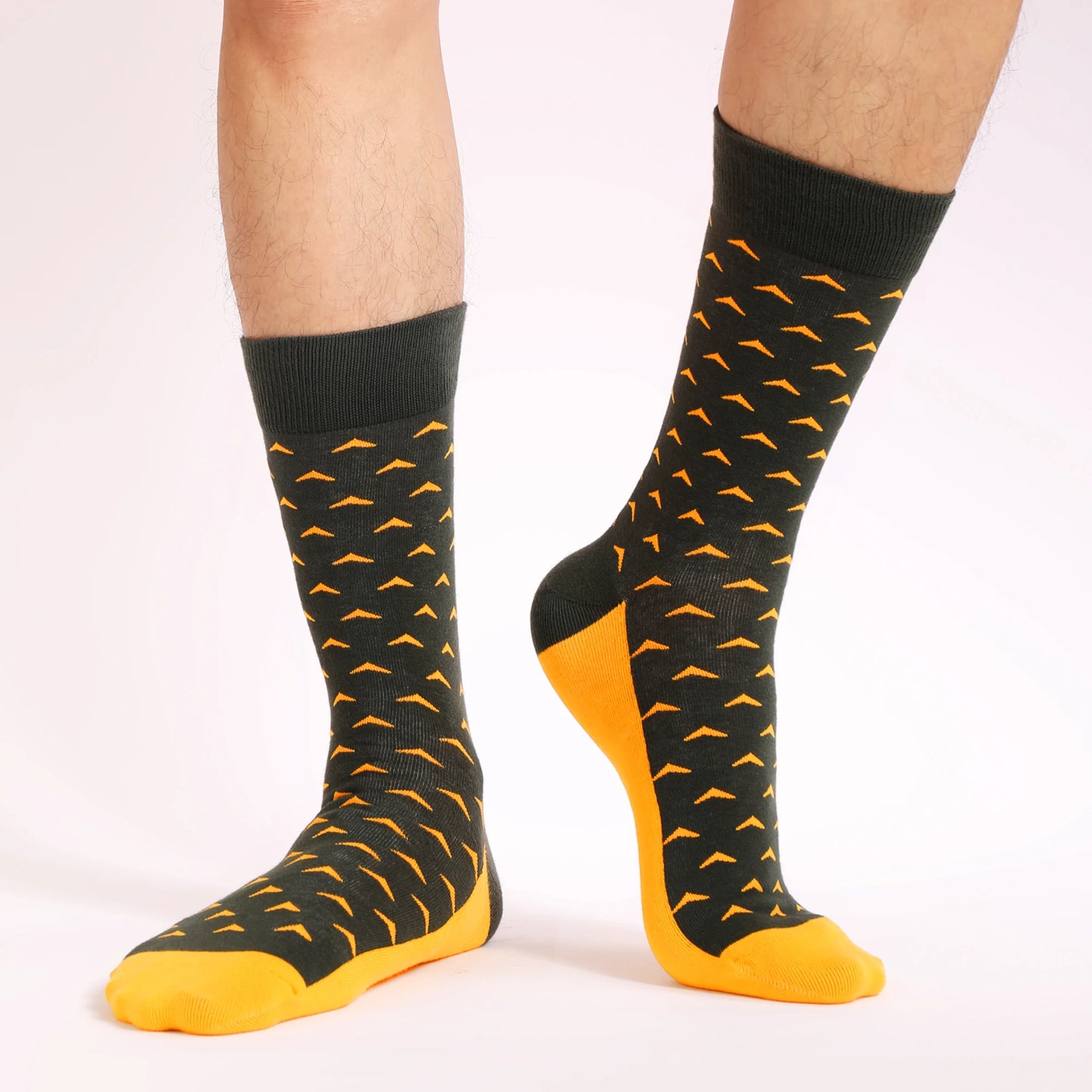 5 Pairs Mens Argyle Dress Socks Plus Size,High Quality Combed Cotton Crew Socks,Black Cool Breathable Casual Socks for men FairBrands