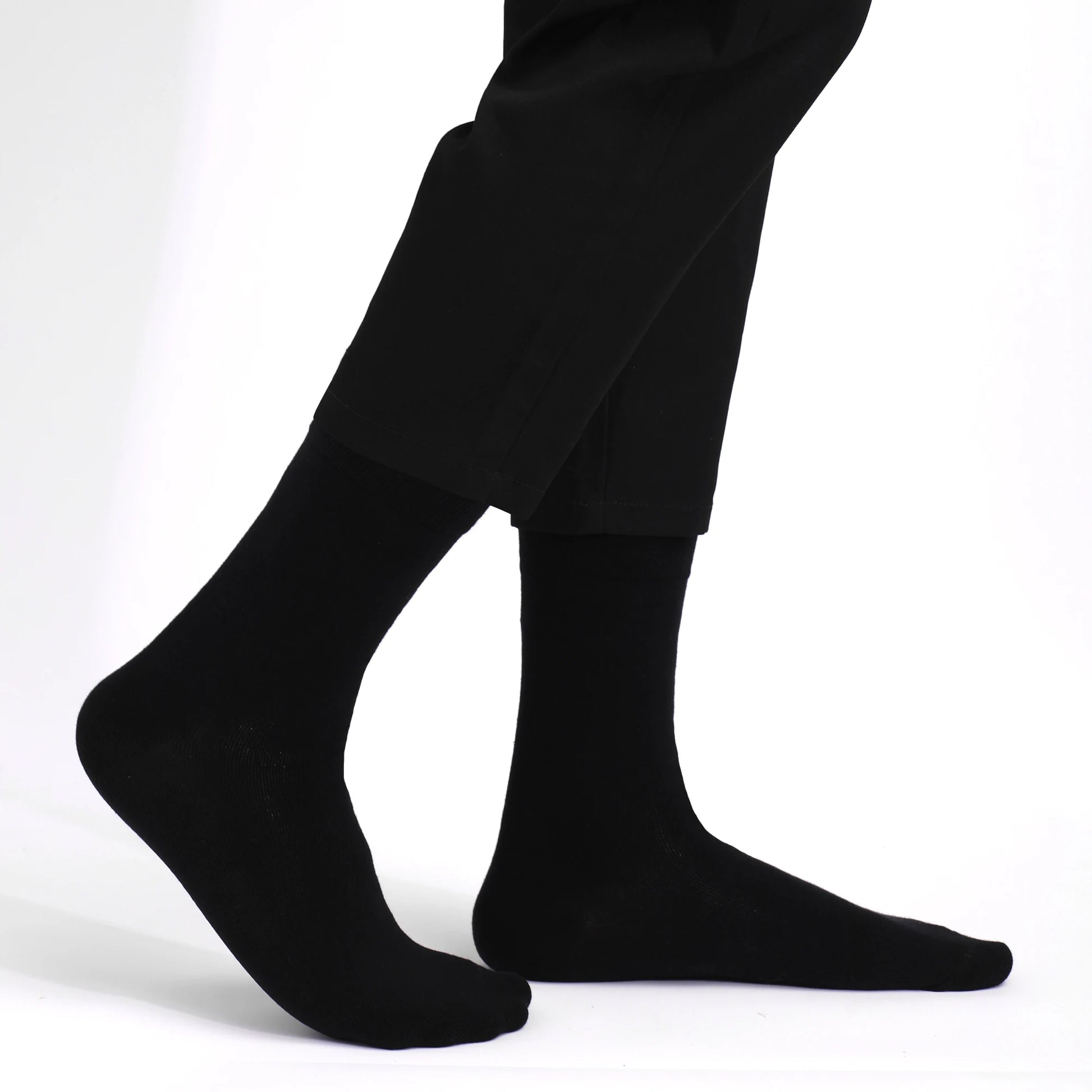 5 Pairs Mens Dress Socks stripe Plus Size，High Quality Combed Cotton Crew Socks，Black Cool Breathable Casual Socks for men FairBrands