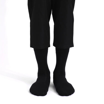 5 Pairs Mens Dress Socks stripe Plus Size，High Quality Combed Cotton Crew Socks，Black Cool Breathable Casual Socks for men FairBrands