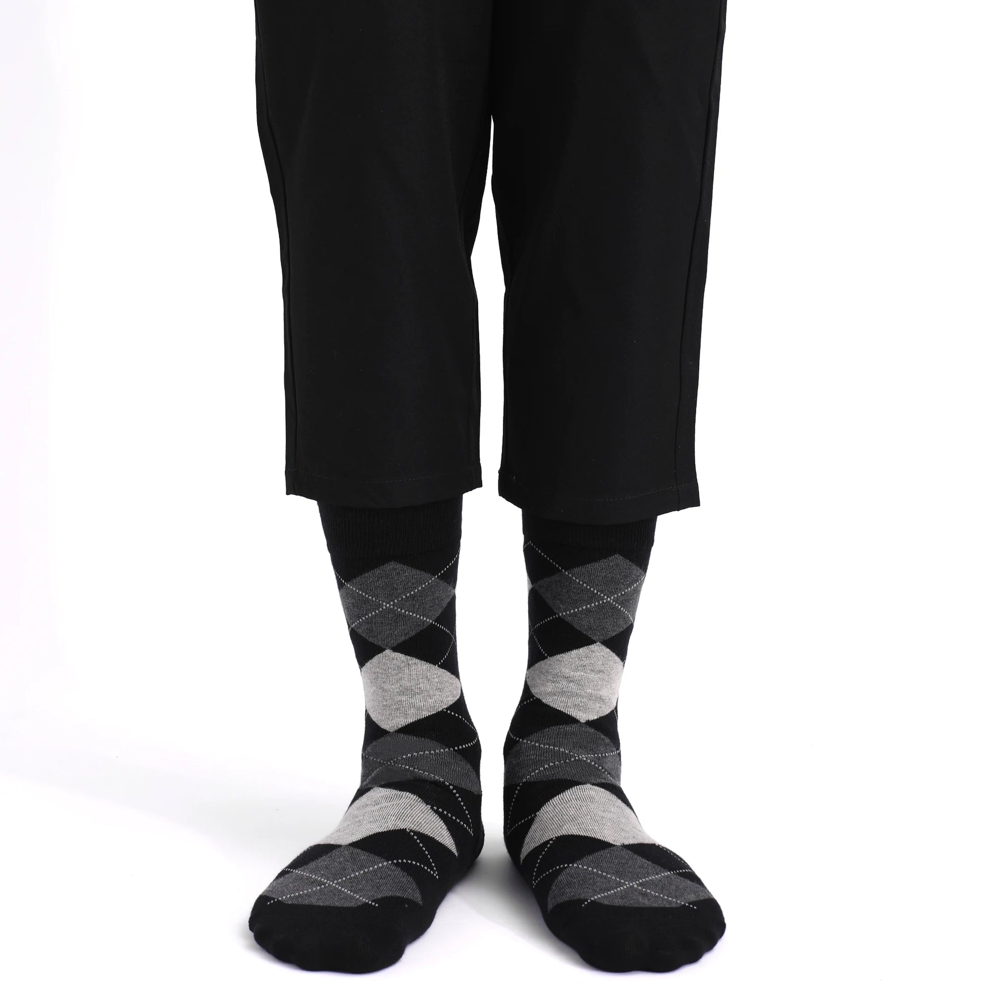 5 Pairs Mens Dress Socks stripe Plus Size，High Quality Combed Cotton Crew Socks，Black Cool Breathable Casual Socks for men FairBrands