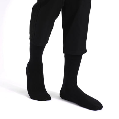 5 Pairs Mens Dress Socks stripe Plus Size，High Quality Combed Cotton Crew Socks，Black Cool Breathable Casual Socks for men FairBrands
